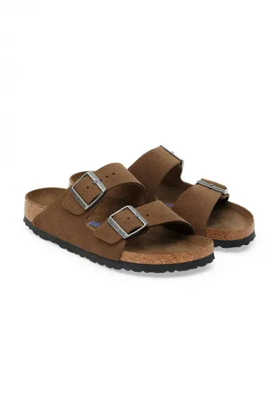 Dámske šľapky Birkenstock z brúsenej kože