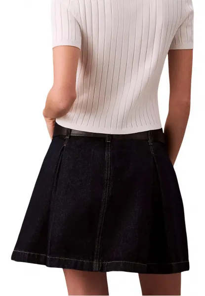 Calvin Klein rifľová mini sukňa