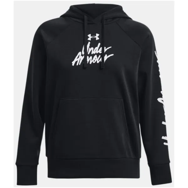 Dámska zateplená tréningová mikina s kapucňou UNDER ARMOUR UA Rival Fleece Graphic Hdy-BLK