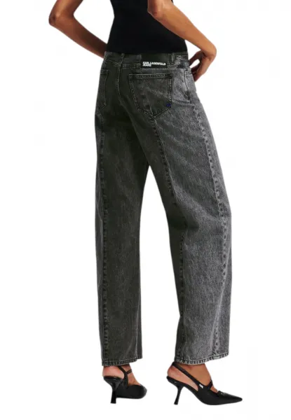 Džínsy Karl Lagerfeld Jeans Klj Mr Relaxed Blocked Denim Washed Black Blocked