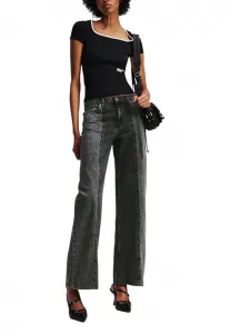 Džínsy Karl Lagerfeld Jeans Klj Mr Relaxed Blocked Denim Washed Black Blocked
