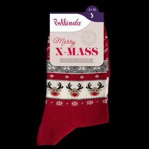 Bellinda 
XMASS SOCKS - Vianočné ponožky pre celú rodinu - červená