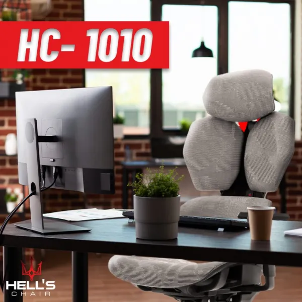 Ergonomickátextilnáotočnákancelárskastolička-HC-1010Grey