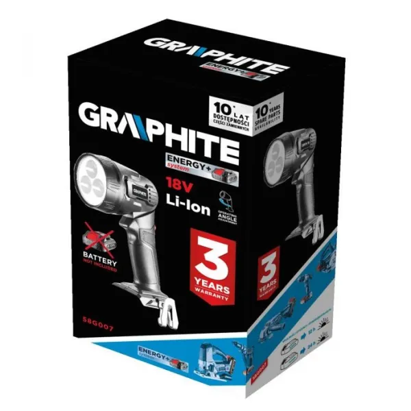 NabíjateľnábaterkaEnergy+18VLi-Ion,bezbatérie58G007​​​​GRAPHITE