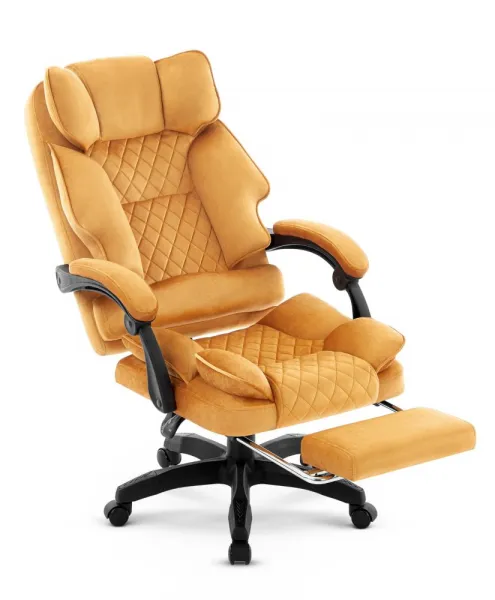 ErgonomickákancelárskastoličkaHC-1031spodnožkou-horčicovo-žltá