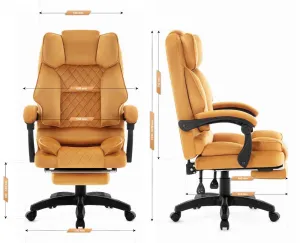 ErgonomickákancelárskastoličkaHC-1031spodnožkou-horčicovo-žltá