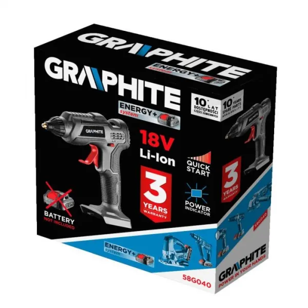 AkulepiacapištoľEnergy+18V,bezbatérie58G040GRAPHITE