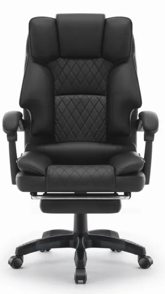 ErgonomickákancelárskastoličkaHC-1031zekokožespodnožkou-čierna