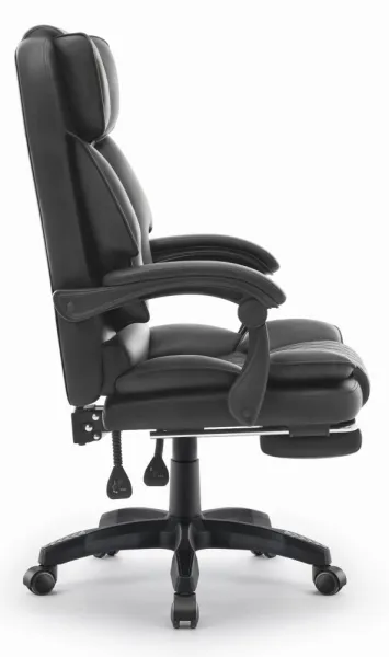 ErgonomickákancelárskastoličkaHC-1031zekokožespodnožkou-čierna