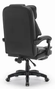 ErgonomickákancelárskastoličkaHC-1031zekokožespodnožkou-čierna