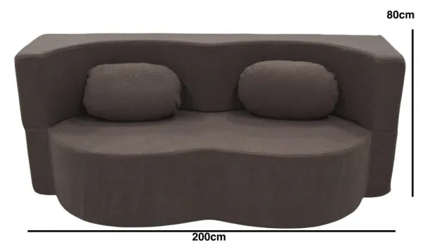 Hnedákompresnározkladaciapohovkasrozmemi200x80cm
