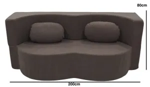 Hnedákompresnározkladaciapohovkasrozmemi200x80cm