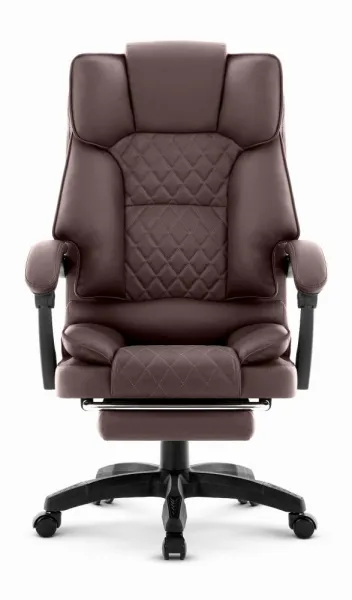 ErgonomickákancelárskastoličkaHC-1031zekokožespodnožkou-hnedá