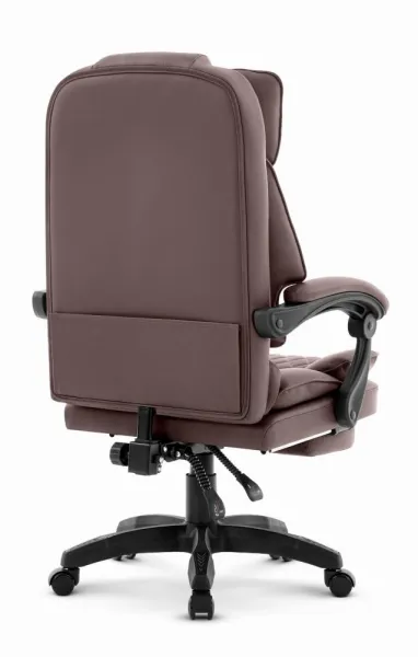 ErgonomickákancelárskastoličkaHC-1031zekokožespodnožkou-hnedá