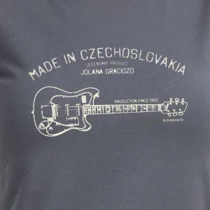 Bushman Dámske tričko s hudobnou potlačou Guitarra, tmavošedé M