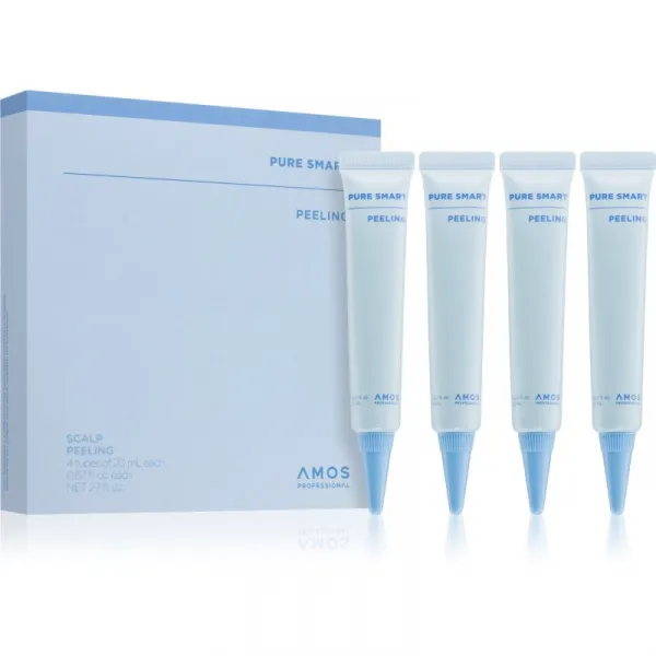 AMOS PROFESSIONAL Pure Smart Peeling peeling na vlasovú pokožku proti lupinám 4x20 ml
