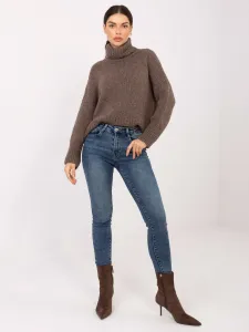 Dámske slim fit rifle v tmavomodrej farbe