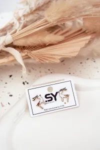 Náušnice Boto Reindeer z chirurgickej ocele
