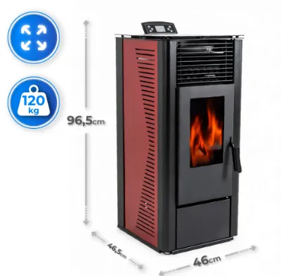 JAKS Pec na pelety 10 kW Karmen Red