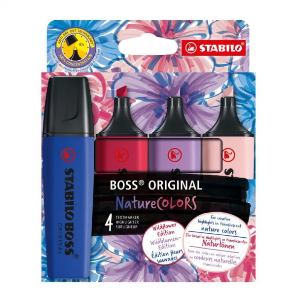 STABILO BOSS ORIGINAL NatureCOLORS Wildflower 4ks sada