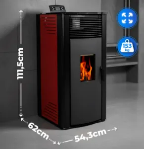 JAKS Pec na pelety 15 kW Garen Red