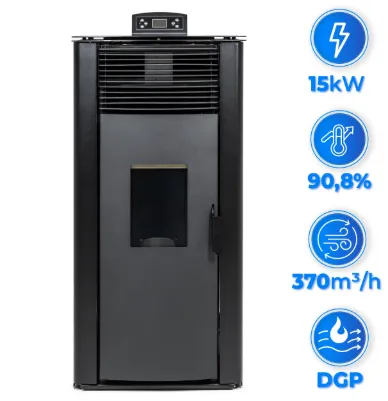 JAKS Pec na pelety 15 kW Garen Red