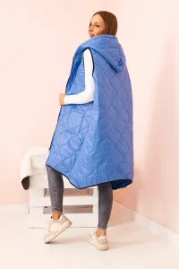 Legínovo Dámska prešívaná vesta Plus Size s kapucňou na zips fango Farba: Čierna, Veľkosť: UNI