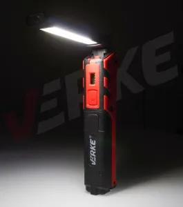 VERKE COB LED Dielenská lampa 360 lm + 140 lm, 2000 mAh