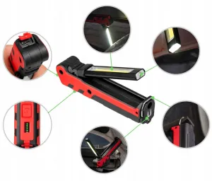VERKE COB LED Dielenská lampa 360 lm + 140 lm, 2000 mAh