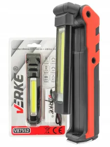 VERKE COB LED Dielenská lampa 360 lm + 140 lm, 2000 mAh