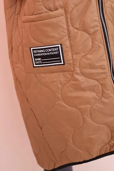 Legínovo Dámska prešívaná vesta Plus Size s kapucňou na zips fango Farba: Čierna, Veľkosť: UNI