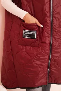 Legínovo Dámska prešívaná vesta Plus Size s kapucňou na zips fango Farba: Čierna, Veľkosť: UNI