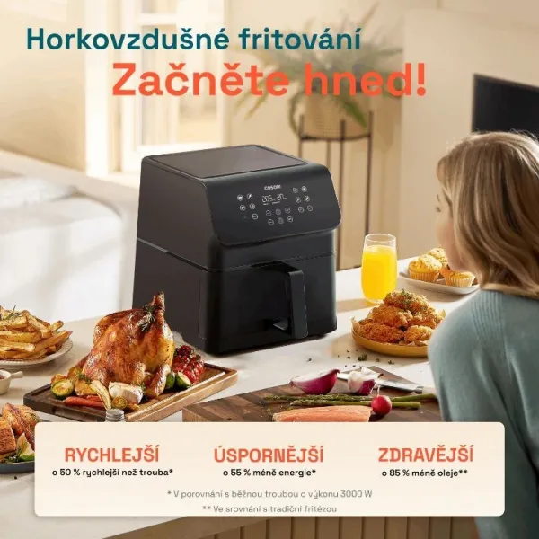 Cosori P651 PREMIUM II Chef edition 6,2l horkovzdušná fritéza