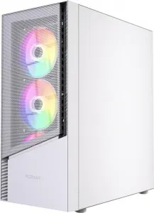 GEMBIRD Fornax 4300W/Midi Tower/Transpar./Bílá