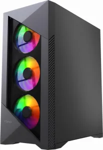 GEMBIRD Fornax 900/Midi Tower/Transpar./Černá