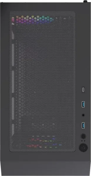 GEMBIRD Fornax 900/Midi Tower/Transpar./Černá