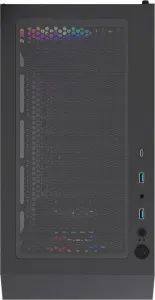 GEMBIRD Fornax 900/Midi Tower/Transpar./Černá