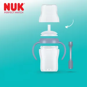 Kojenecká fľaša NUK Perfect Match na učenie so slamkou PENGUIN 150 ml