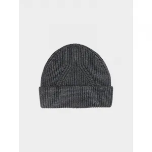 Pánska zimná čiapka 4F CAP WAW25ACAPM576-20M DEEP BLACK MELANGE