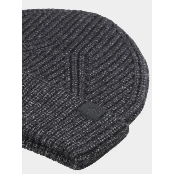 Pánska zimná čiapka 4F CAP WAW25ACAPM576-20M DEEP BLACK MELANGE