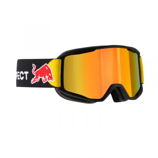 Lyžiarske okuliare RED BULL SPECT NEON 02RE2, black brown with red mirror