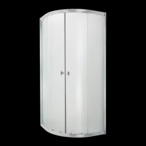 INVENA - Sprchovací kút štvrťkruh MARBELLA, profil: chróm, sklo frosted 90x90cm AK-46-191-O