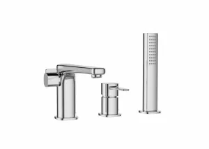 INVENA - Vaňová batéria 3 otvorová GLAMOUR chróm BW-02-S01-V