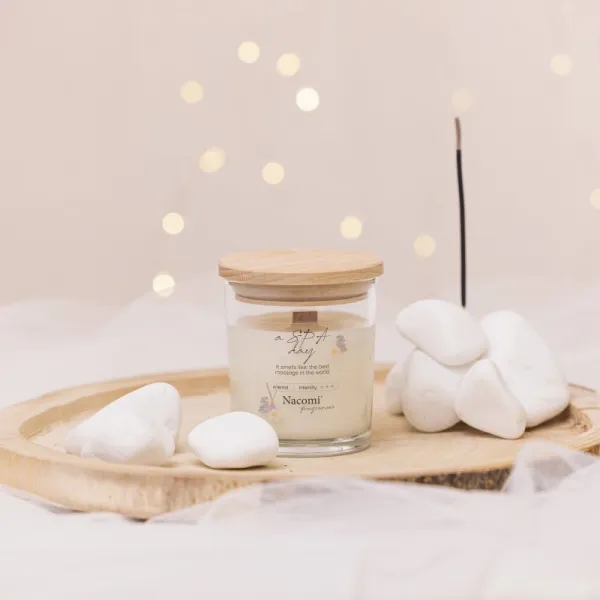 Nacomi Soy Candle Home Fragrances vonná sviečka s dreveným knotom 140 g