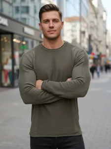 Pánsky sveter DStreet khaki