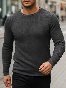 Pánsky antracitový sveter DStreet
