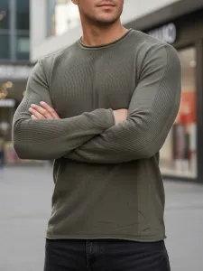 Pánsky sveter DStreet khaki