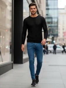 Čierny pánsky sveter Dstreet