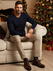 DStreet Sweter męski granatowy