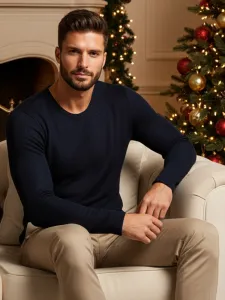DStreet Sweter męski granatowy